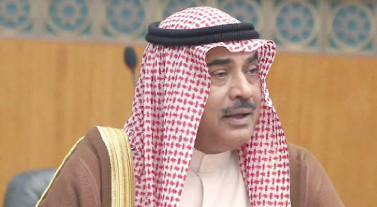 وزير الخارجية الكويتي خلال الجلسة البرلمانية أمس (أ.ف.ب)
