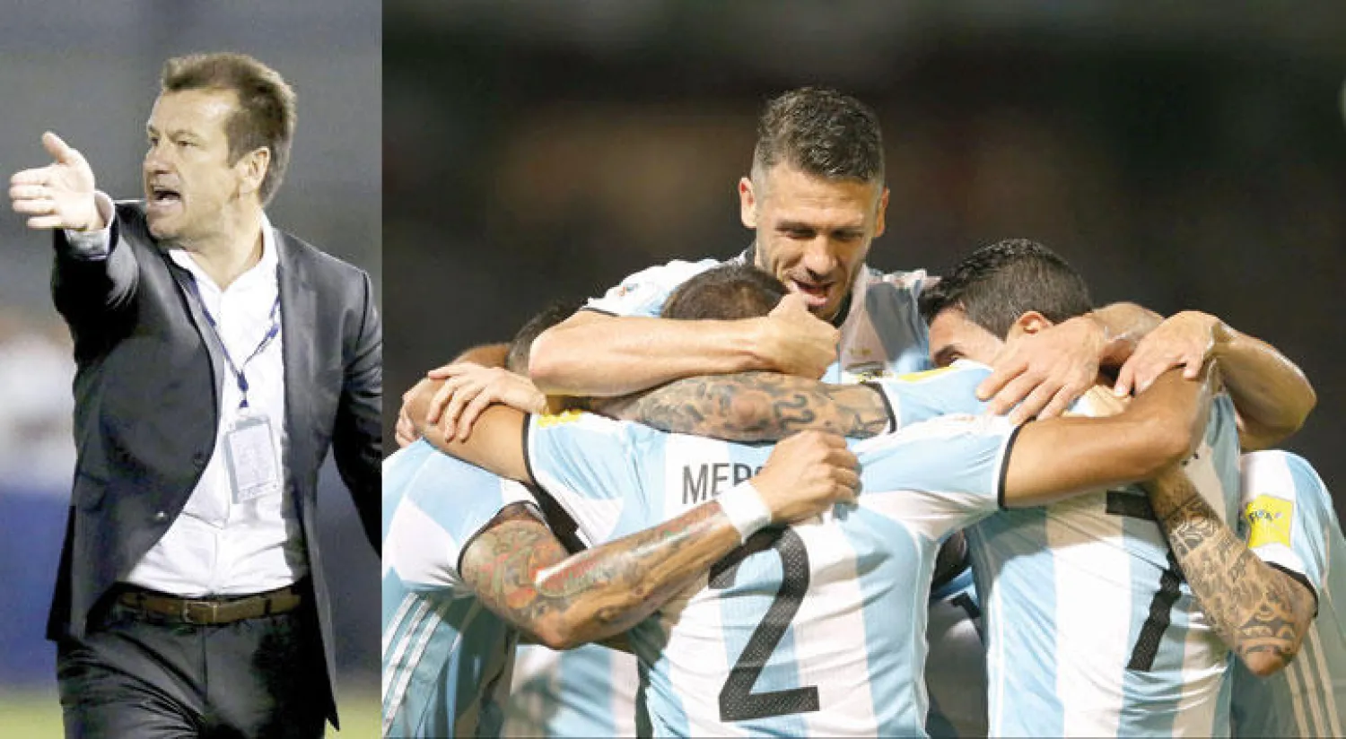 فرحة أرجنتينية بعد الصحوة (إ.ب.أ)  -  دونغا مدرب البرازيل (رويترز)