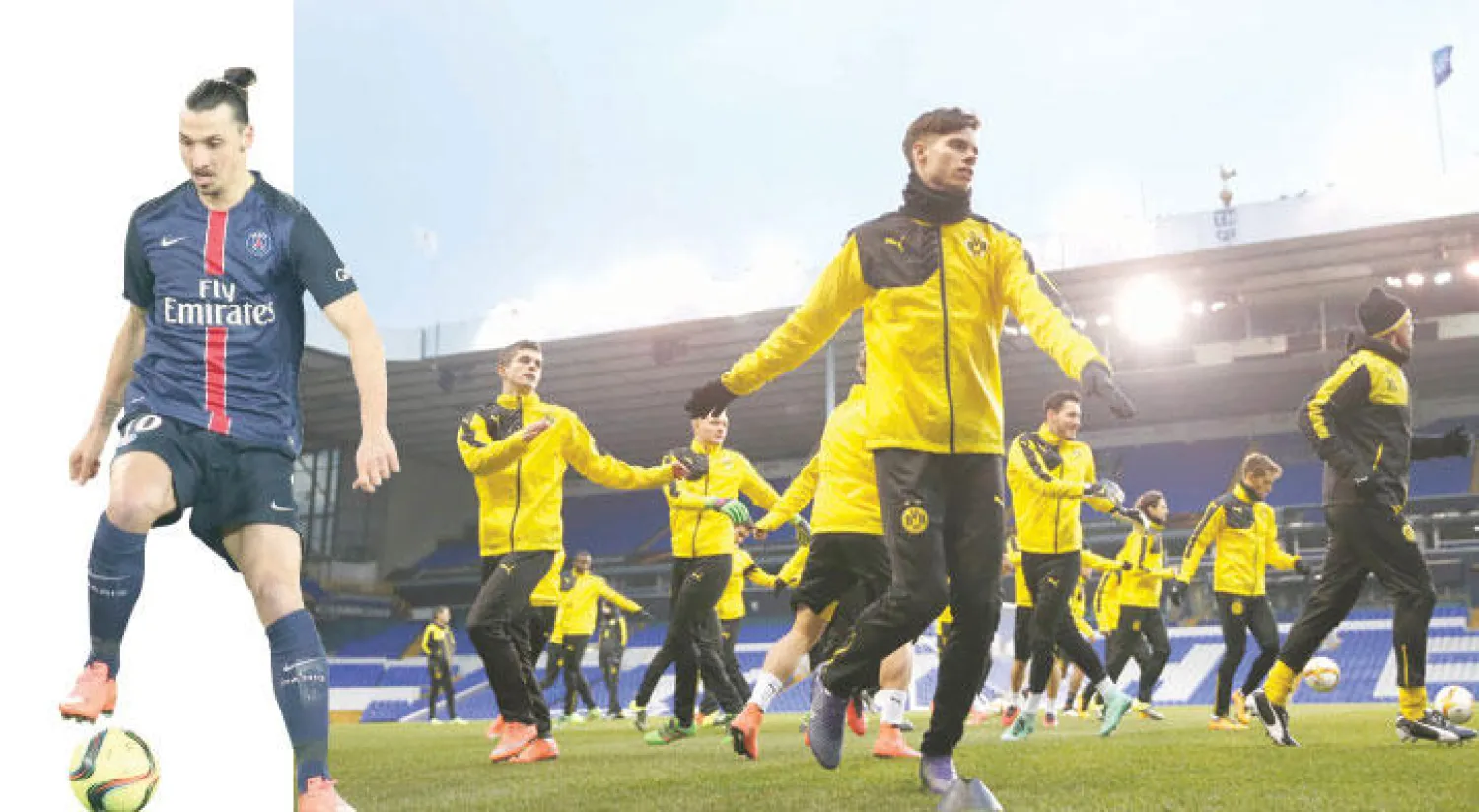 دورتموند مستمر في مطاردة بايرن ميونيخ (رويترز)  -  جماهير سان جيرمان تنتظر توديع إبراهيموفيتش لها في أي وقت (رويترز)