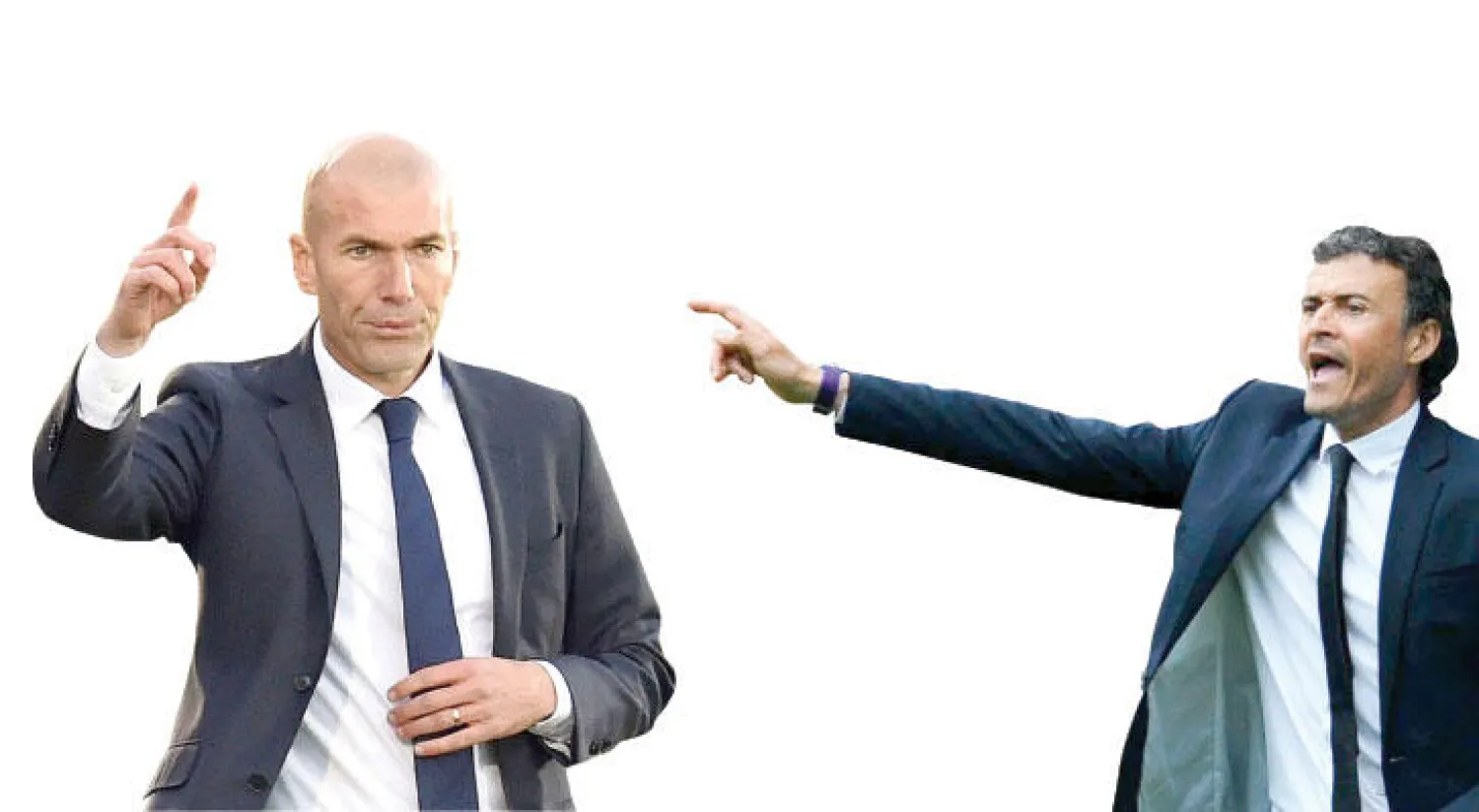 أنريكي، مدرب برشلونة (الشرق الأوسط)  -  زيدان، مدرب ريـال مدريد (الشرق الأوسط)