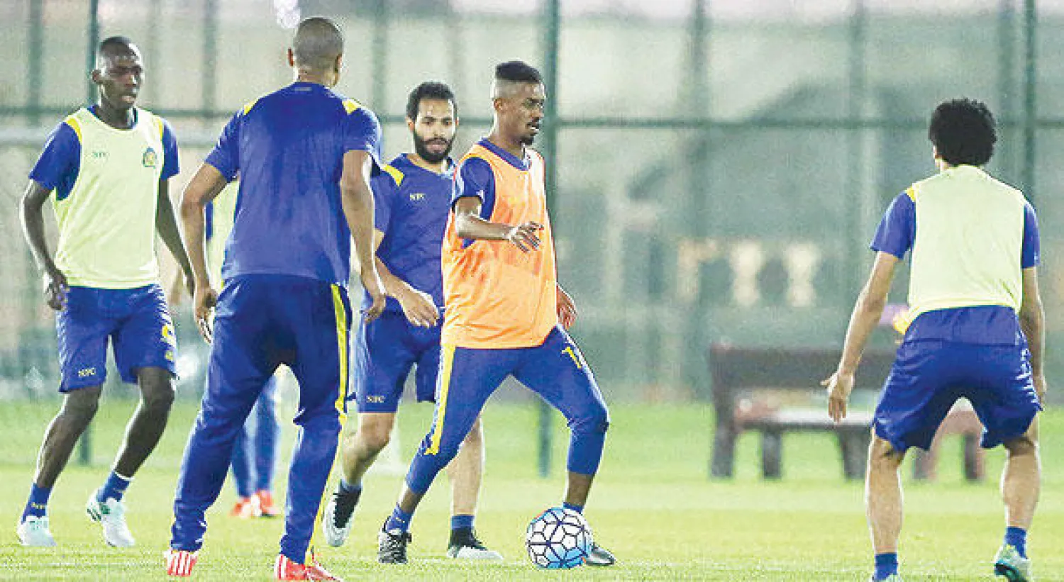 تدريبات النصر أمس قبل مواجهة اليوم (المركز الإعلامي)