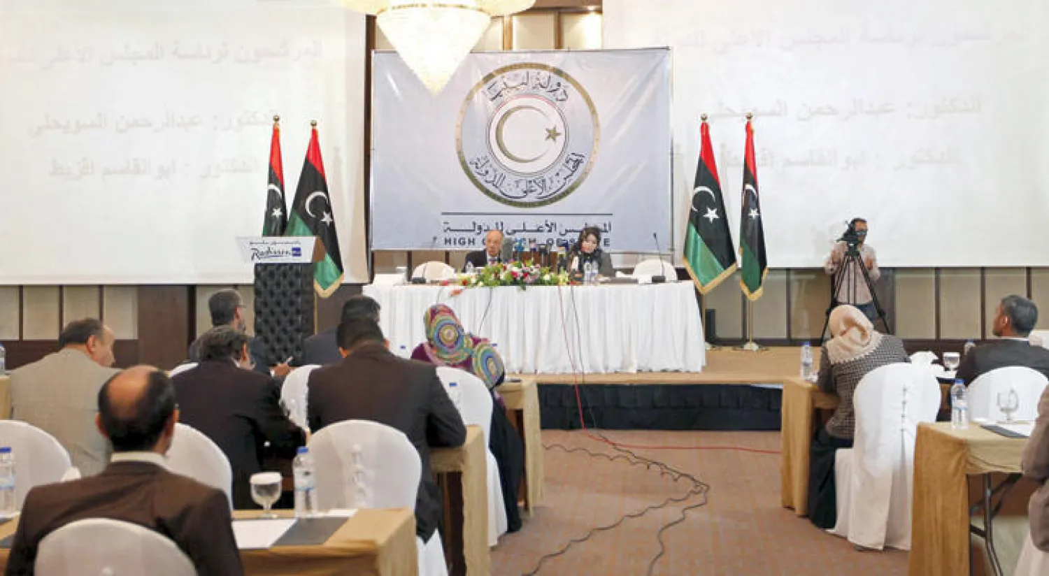 المجلس الأعلى للدولة يعقد اجتماعا في طرابلس أول من أمس (رويترز)