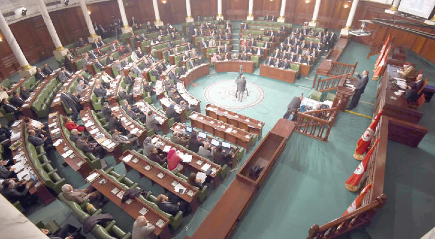 جانب من إحدى جلسات البرلمان التونسي (أ.ف.ب)