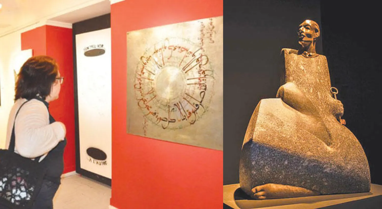 من أعمال النحات المصري خالد زكي  -  جانب من المعرض