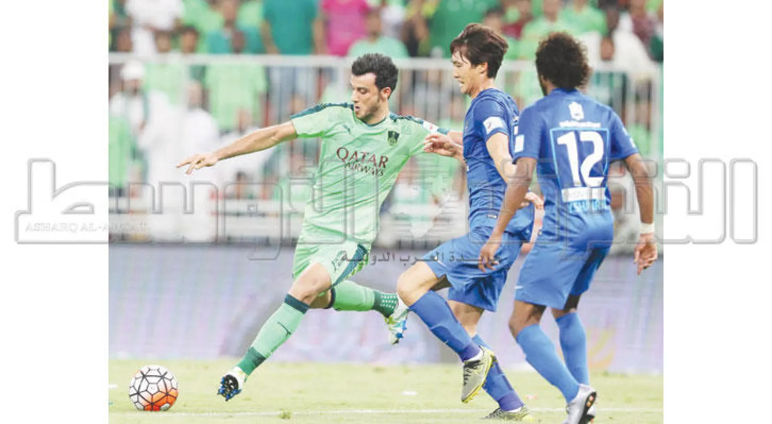 عمر السومة مهاجم الأهلي كان نجم المباراة الاول يوم أمس (تصوير: عدنان مهدلي)