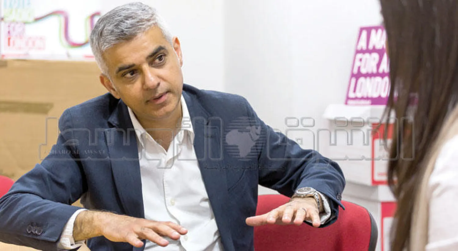 صديق خان المرشح لمنصب عمدة لندن عن حزب العمال البريطاني (تصوير: جيمس حنا)