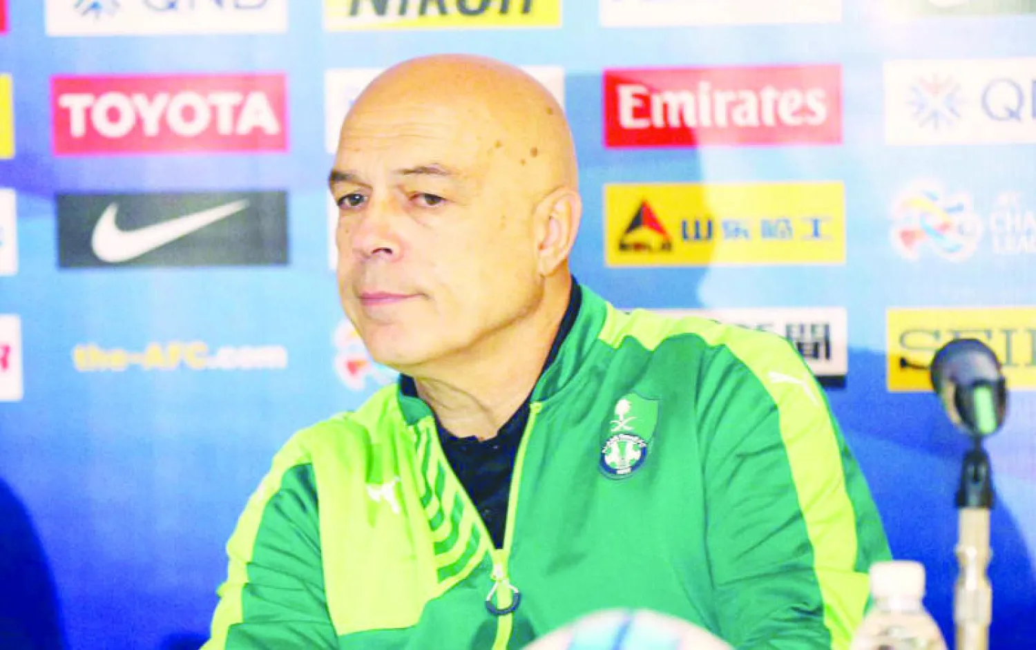 كريستيان غروس خلال  المؤتمر الصحافي أمس  (المركز الإعلامي)