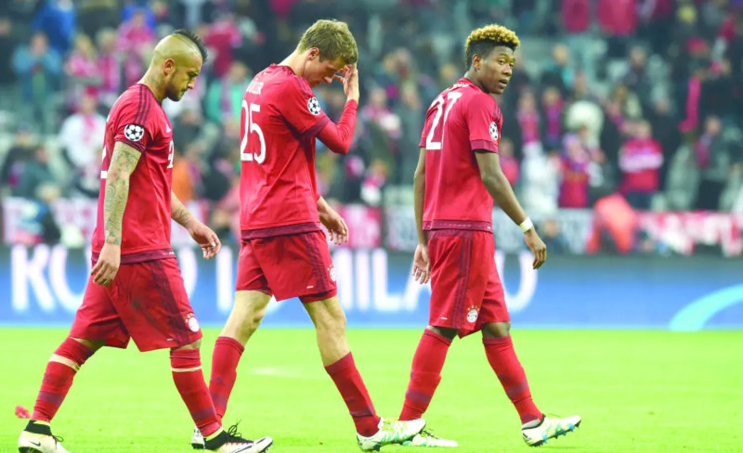 بايرن ميونيخ يتطلع لتضميد جراحه الأوروبية (أ.ف.ب)