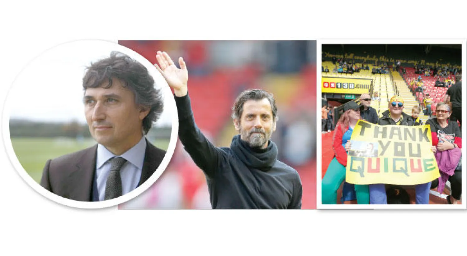 جماهير واتفورد تشكر فلوريس في المباراة الختامية (رويترز) - فلوريس يودع جماهير واتفورد (رويترز) - بوزو مالك نادي واتفورد