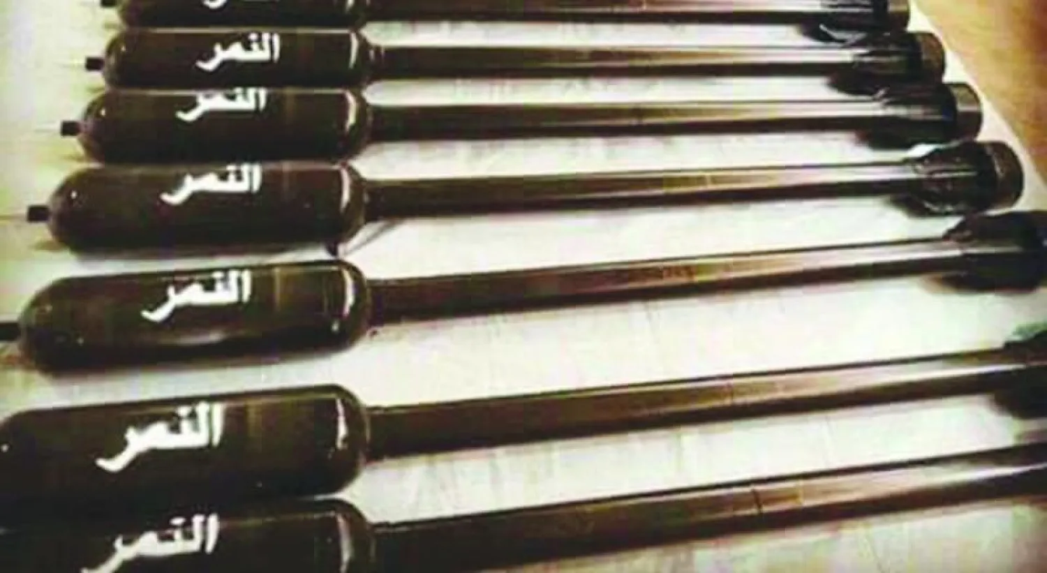 صواريخ تابعة لميليشيات «الحشد الشعبي» كتب عليها اسم الإرهابي نمر النمر
