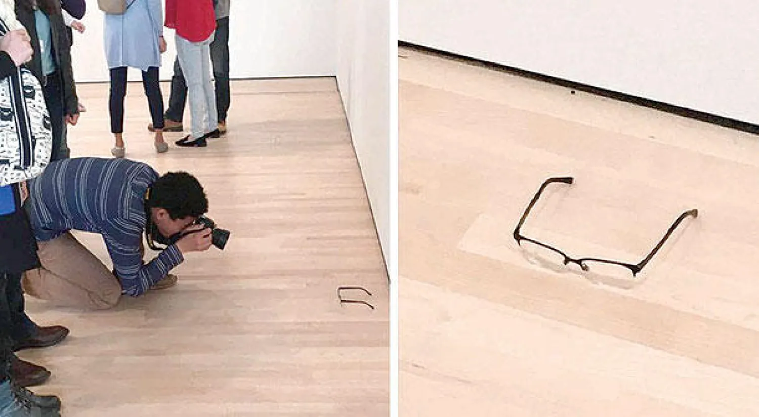 «نظارات على الأرض».. خدعة صبيانية تحولت إلى قطعة فنية