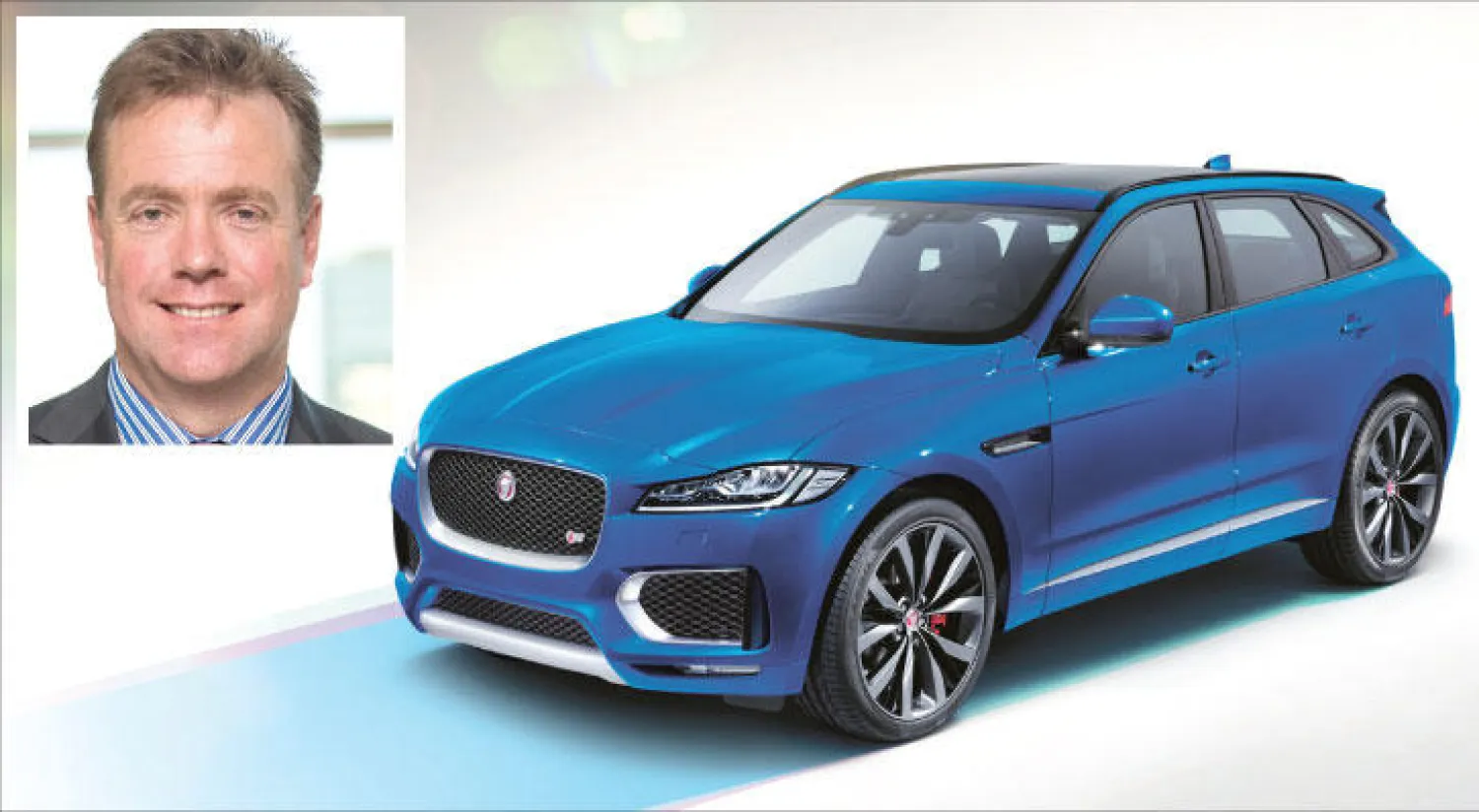 طراز جاغوار «إف بيس» أحدث ما أنتجته الشركة للمنطقة .. وفي الإطار بروس روبرتسون