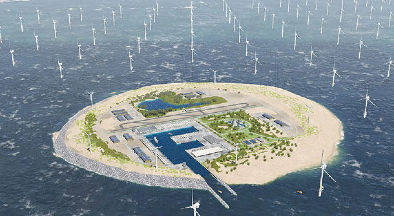 جزيرة اصطناعية في عرض البحر