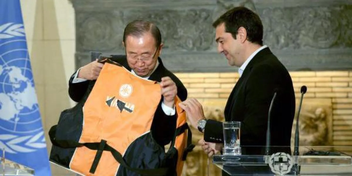 بان كي مون يشيد بطريقة تعامل اليونان مع أزمة اللاجئين