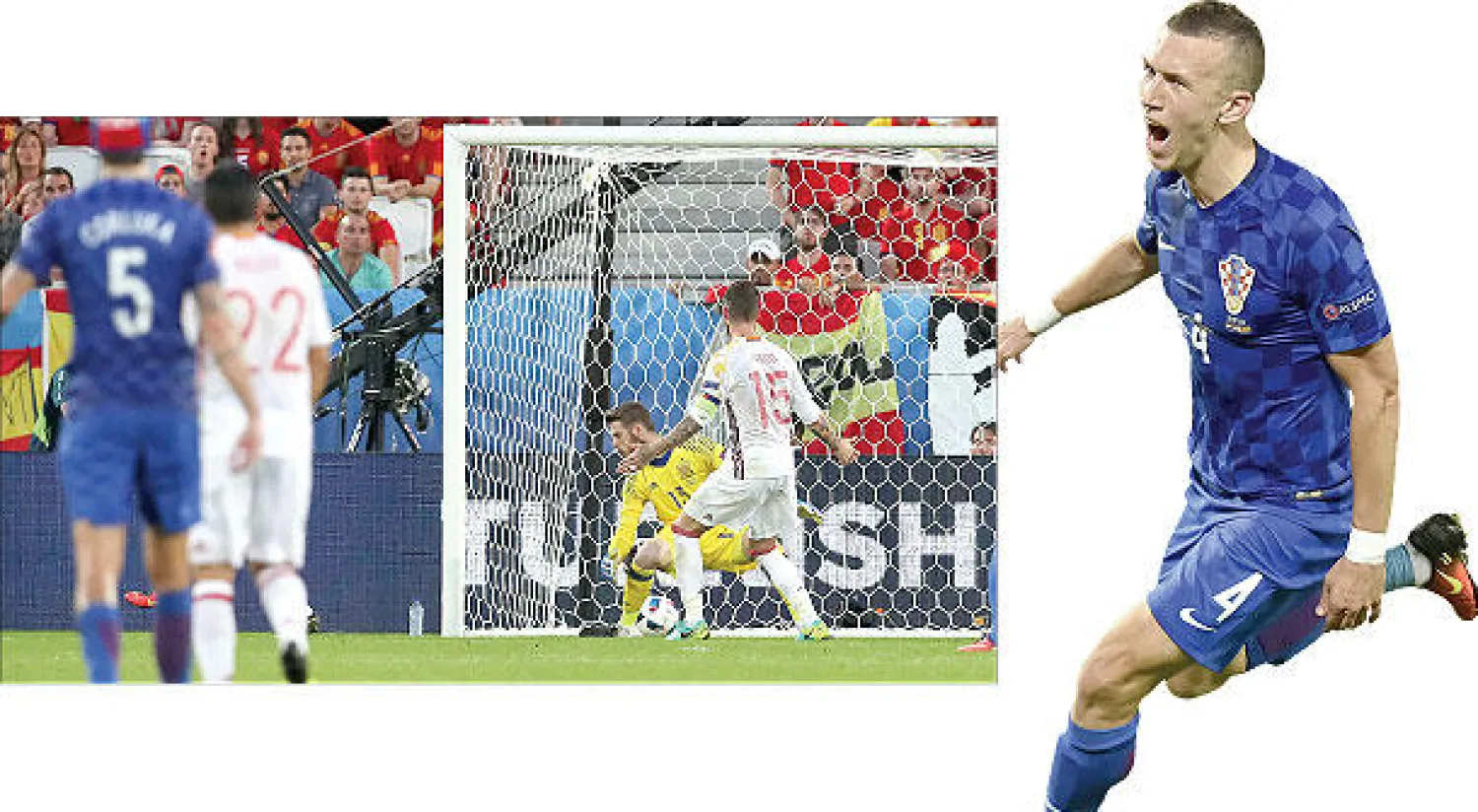 دي خيا حارس إسبانيا أخفق مرتين فسقط فريقه أمام كرواتيا (أ.ب)