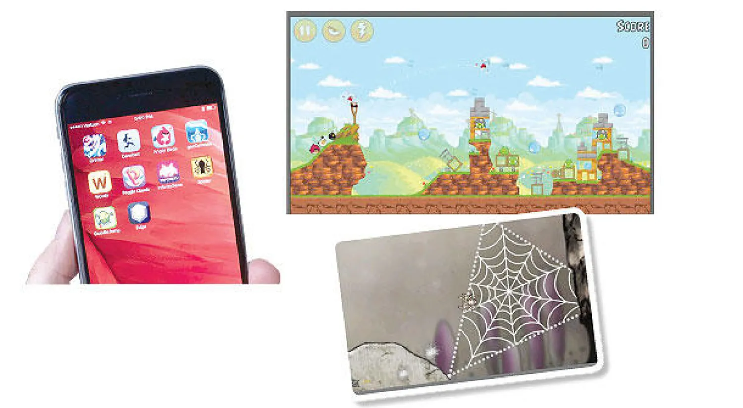 لعبة «أنغري بيردز» - لعبة «سبايدر»