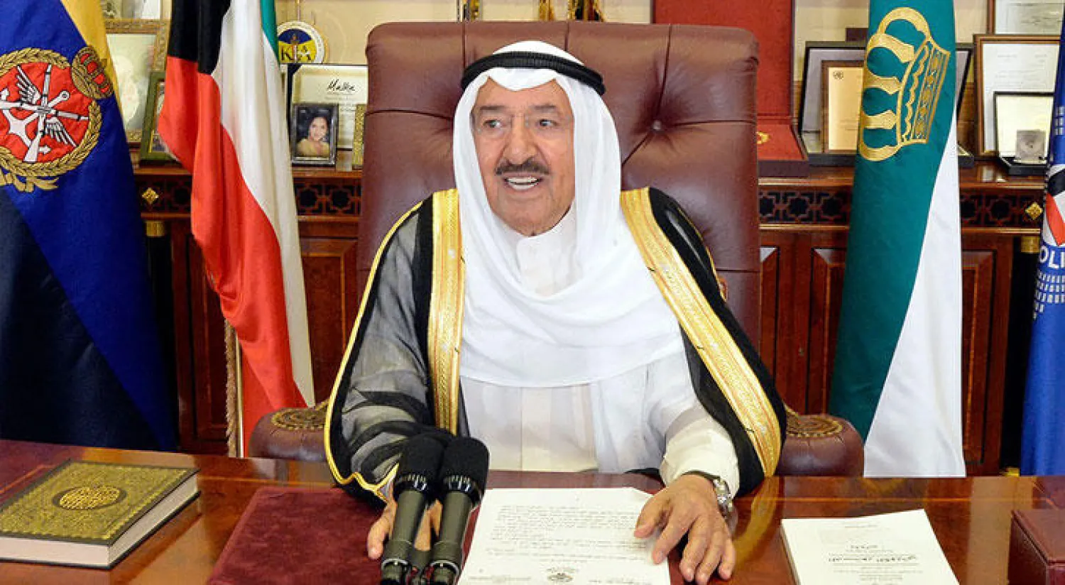 أمير الكويت خلال كلمته مساء اليوم