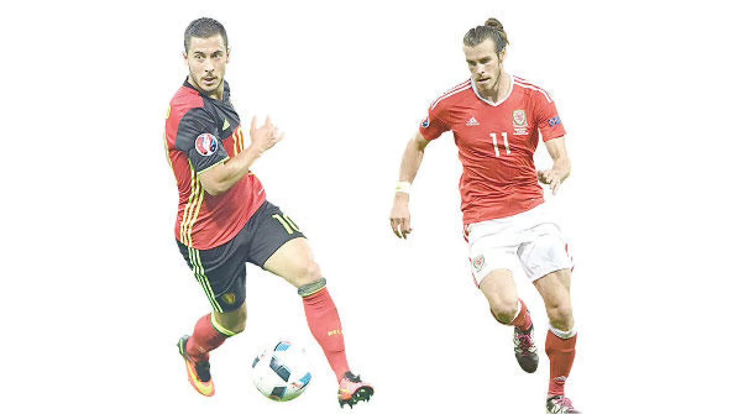 بيل أمل  منتخب ويلز - هازار ركيزة منتخب بلجيكا (أ.ف.ب)