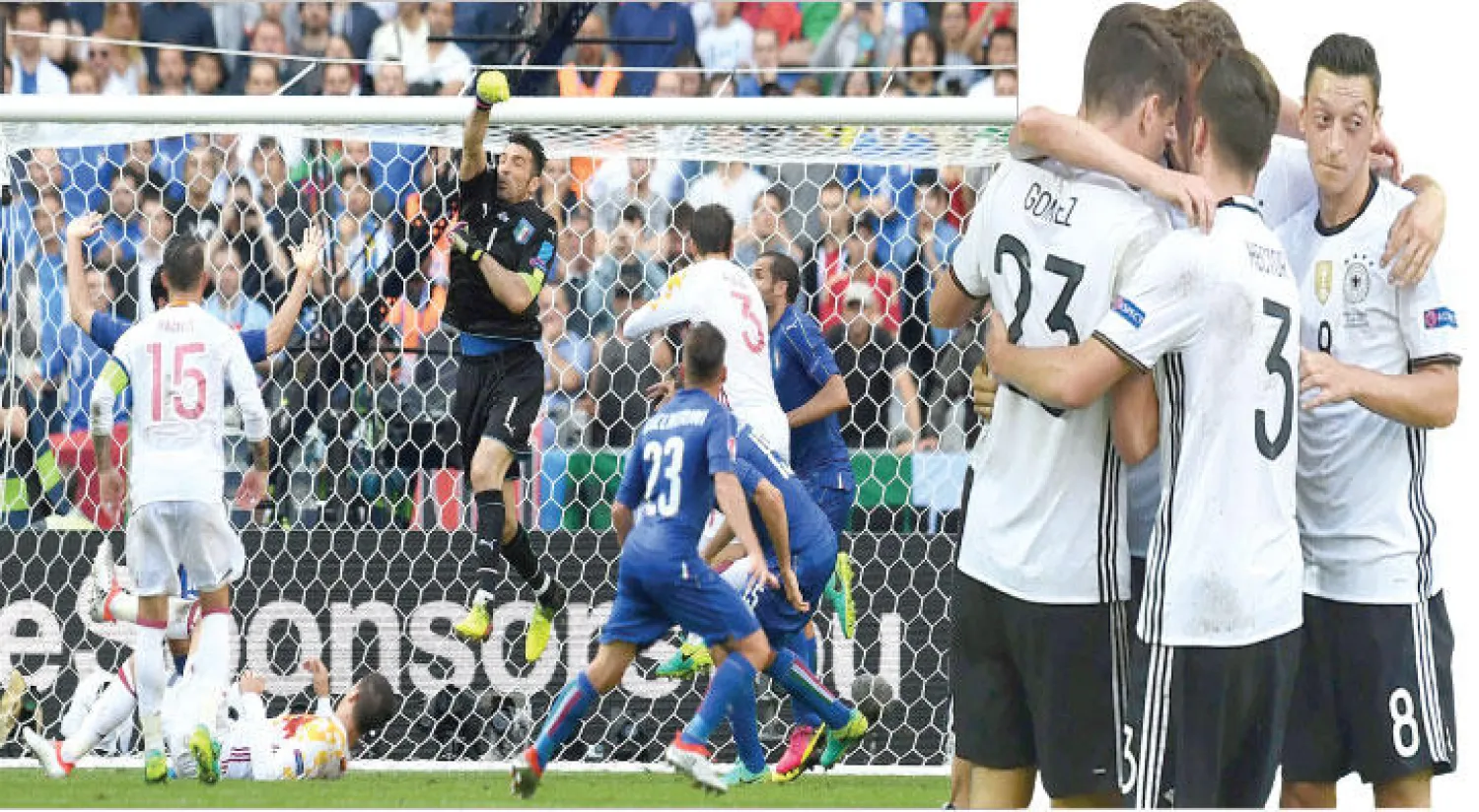 المنتخب الألماني قدم أداء راقيًا أمام سلوفاكيا (أ.ف.ب) - أجمع النقاد على أن الأداء الجميل في «يورو 2016» بدأ في مباراة إيطاليا وإسبانيا بدور الـ16 (أ.ف.ب)