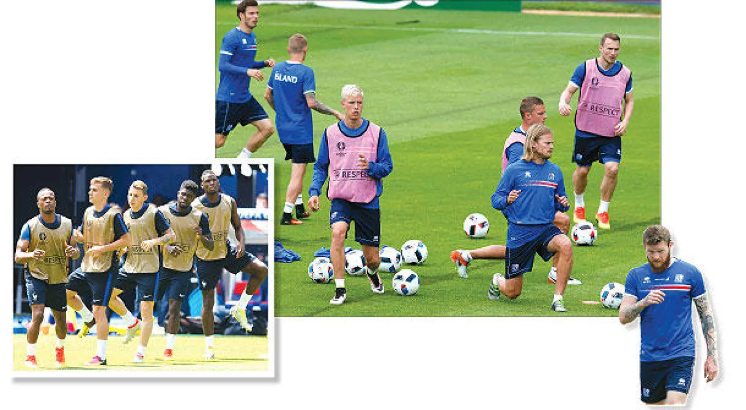 آيسلندا تراهن على الضغط النفسي لتجاوز فرنسا  - فرنسا العملاقة تخشى مفاجآت آيسلندا الصغيرة - آيسلندا تعتمد على تألق آرون غونارسون (رويترز)