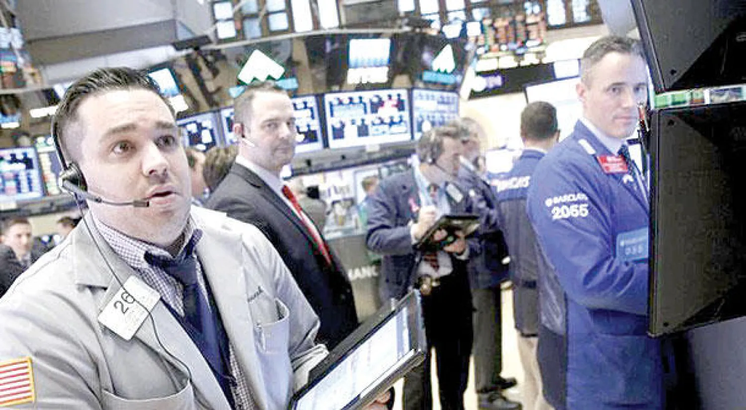 بورصة وول ستريت في  نيويورك بالولايات المتحدة الأميركية (رويترز)