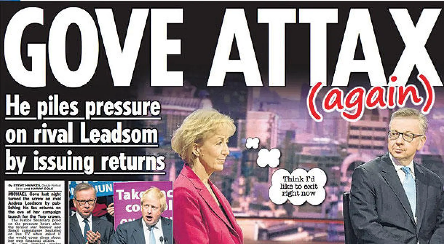 صحيفة «ذا صن» تقحم نفسها في انقسام حزب المحافظين