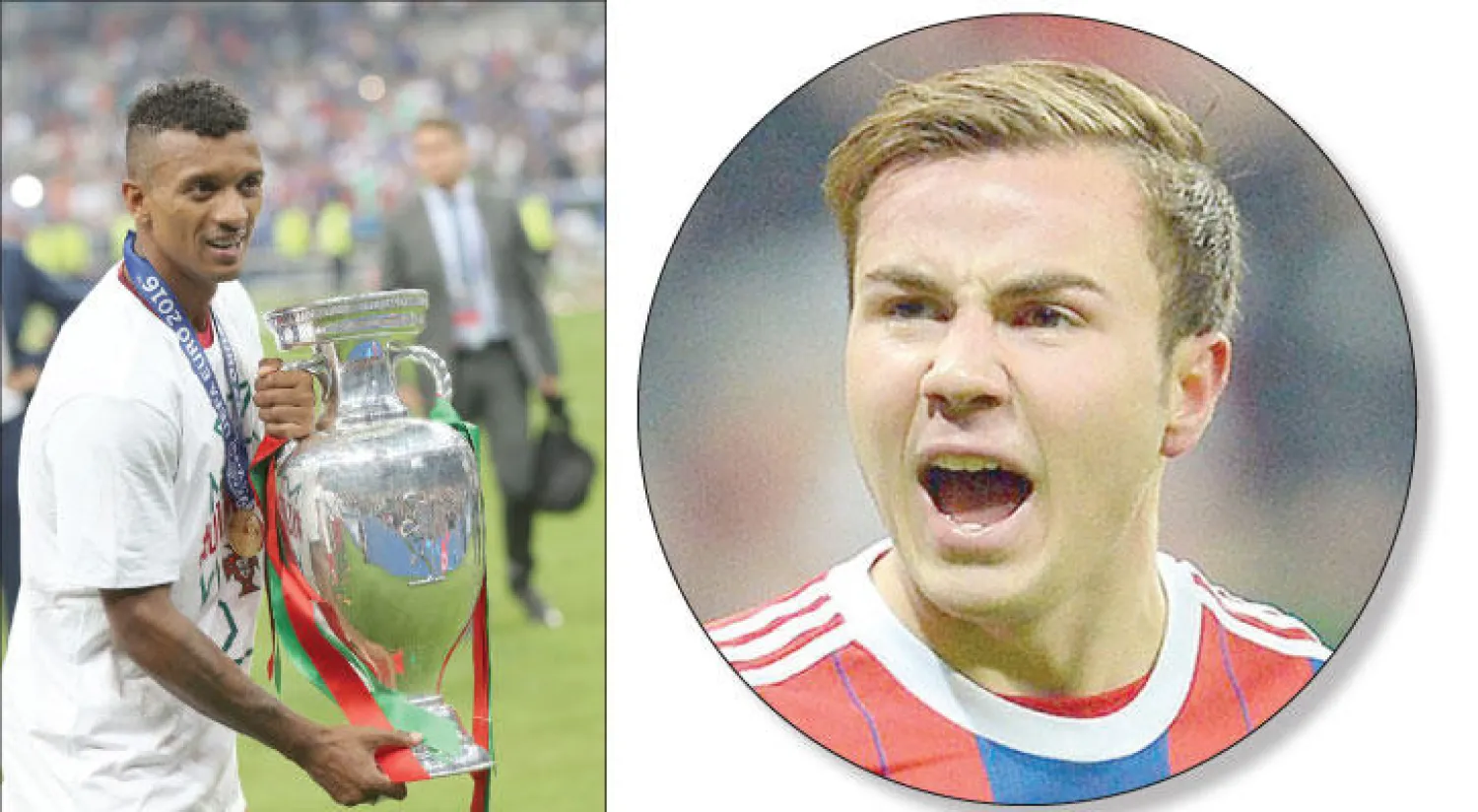 ماريو غوتزه - ناني تألق في أمم أوروبا وساهم في فوز البرتغال بالكأس (أ.ف.ب)