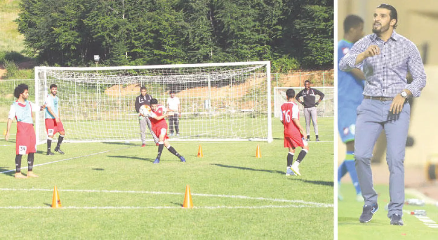 ناصيف البياوي.. تجربته طويلة في الدوري السعودي للمحترفين («الشرق الأوسط»)  -  جانب من تدريبات فريق الرائد في معسكره بتركيا (تصوير: المركز الإعلامي بنادي الرائد)