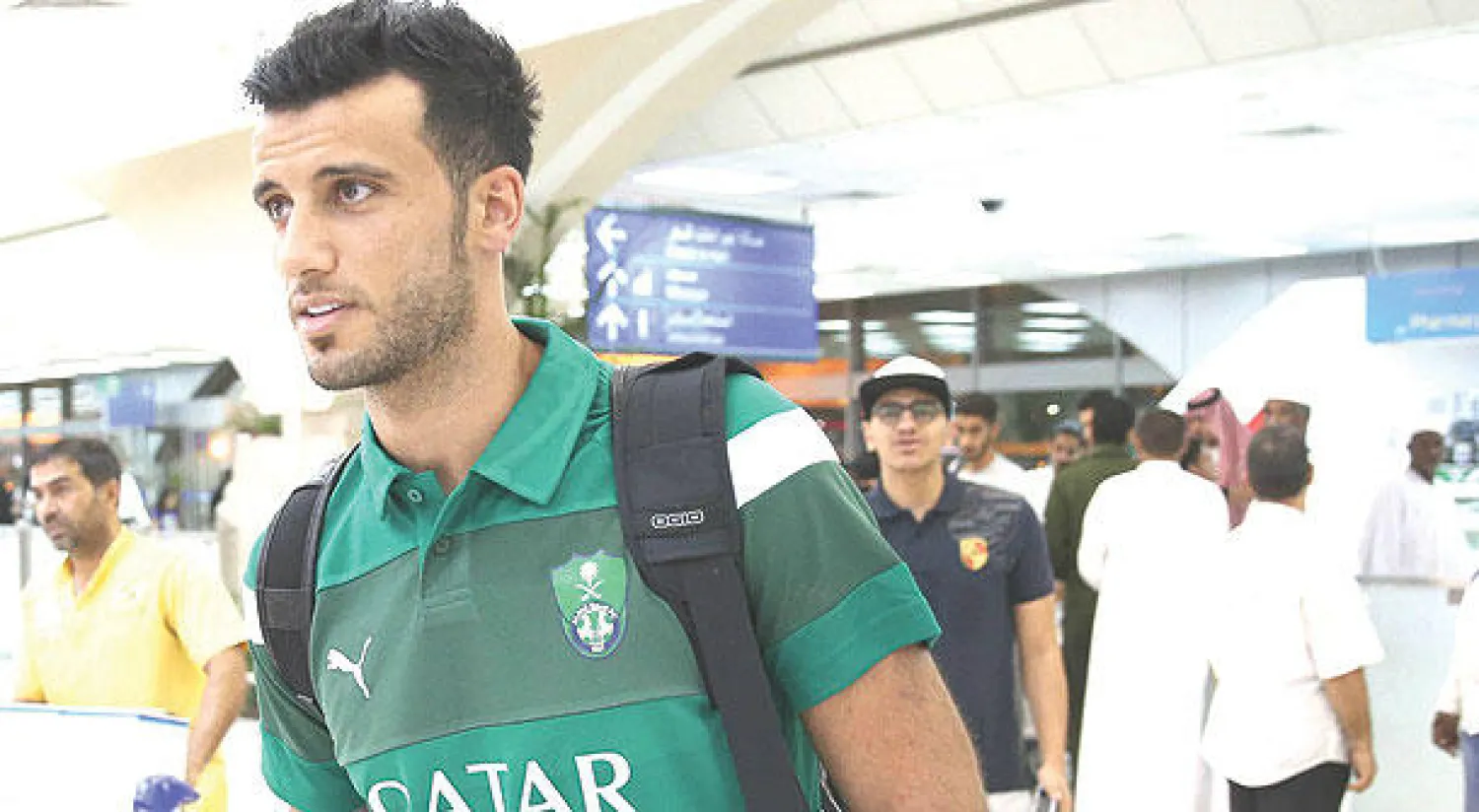 السومة مرافقا بعثة الأهلي إلى معسكر إسبانيا (المركز الإعلامي لنادي الأهلي)