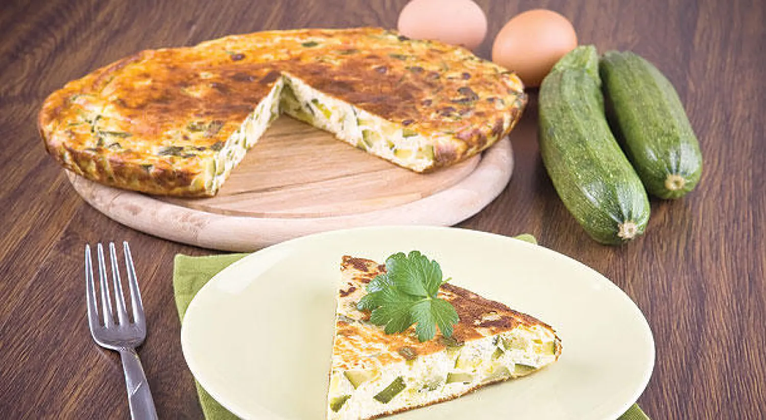 عجة بالكوسا والجبن