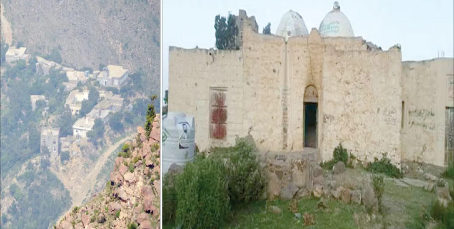 جامع جمال الدين الذي كان تحت قبضة الميليشيات في الصراري («الشرق الأوسط») - جانب من منطقة الصراري الواقعة جنوب تعز («الشرق الأوسط»)