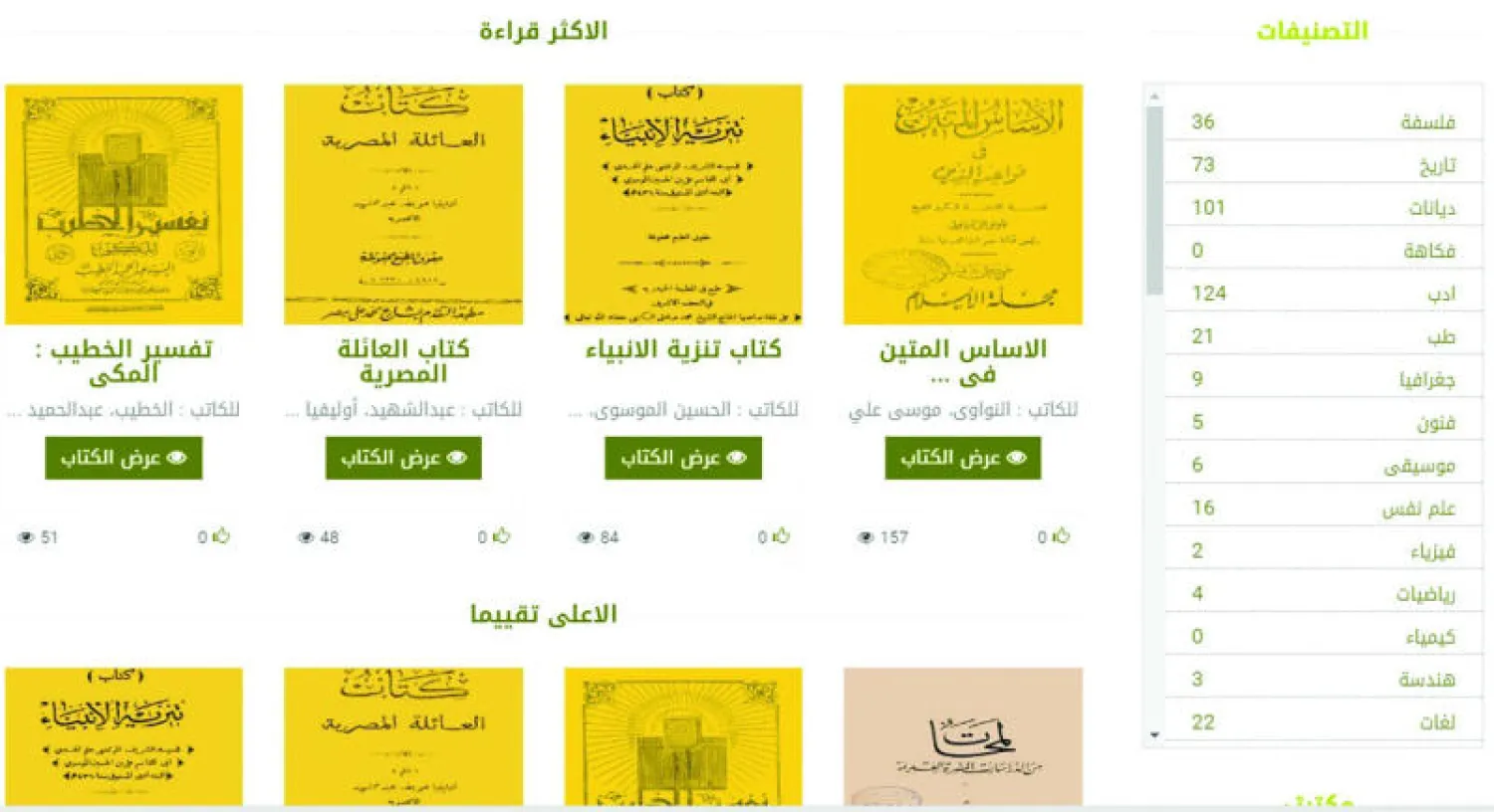 من محتويات «الكتبخانة»