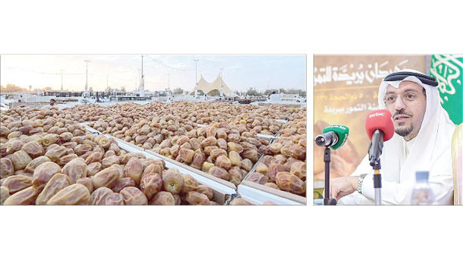 أمير منطقة القصيم - أنواع من التمر خلال المهرجان («الشرق الأوسط»)