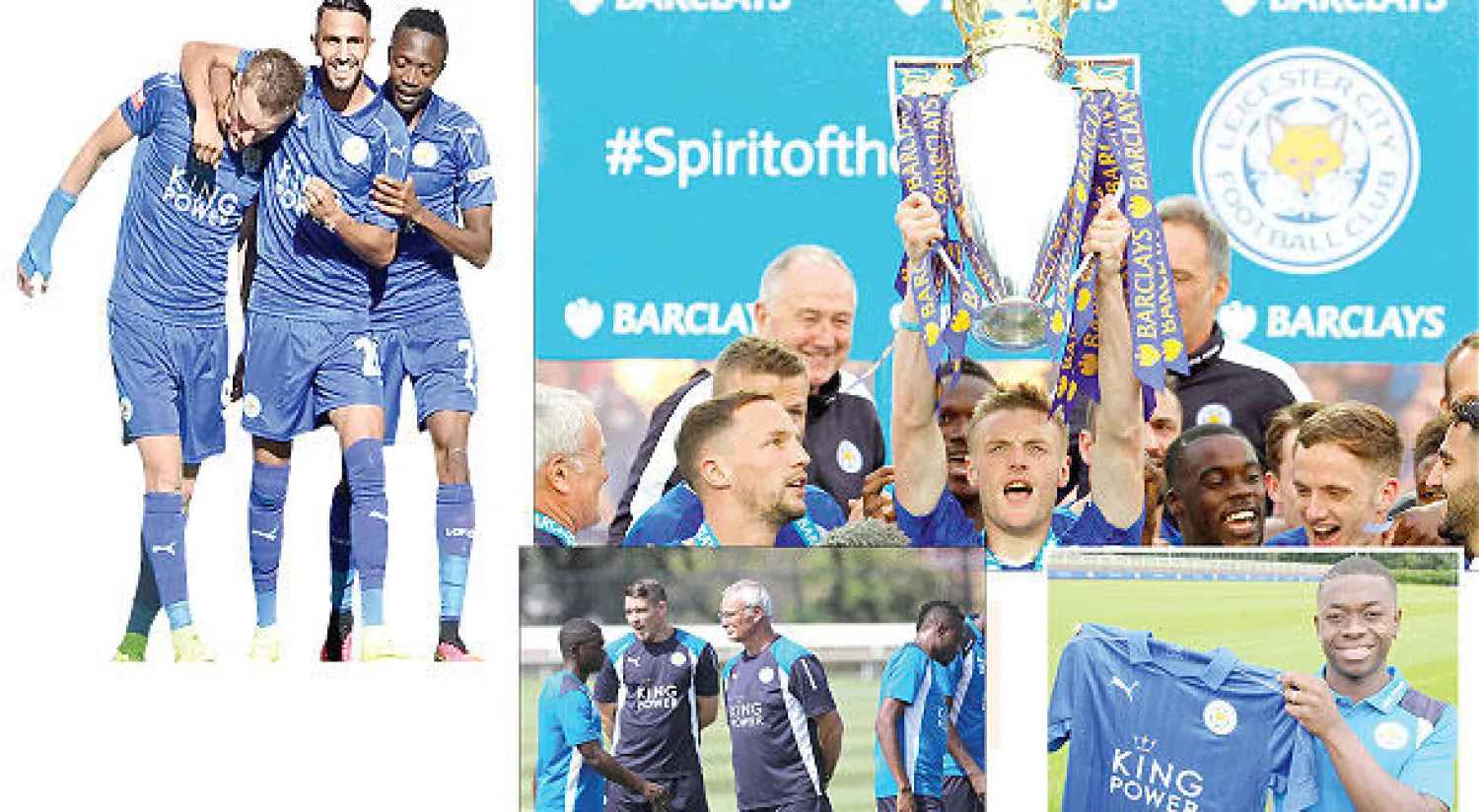 ميندي.. صفقة ناجحة لليستر  - ليستر سيتي حامل لقب الدوري الإنجليزي الموسم الماضي  («الشرق الأوسط») - رانييري يستعد للموسم الجديد (أ.ف.ب) - أحمد موسى (يمين) انضم إلى محرز وفاردي هذا الموسم (إ.ب.أ)