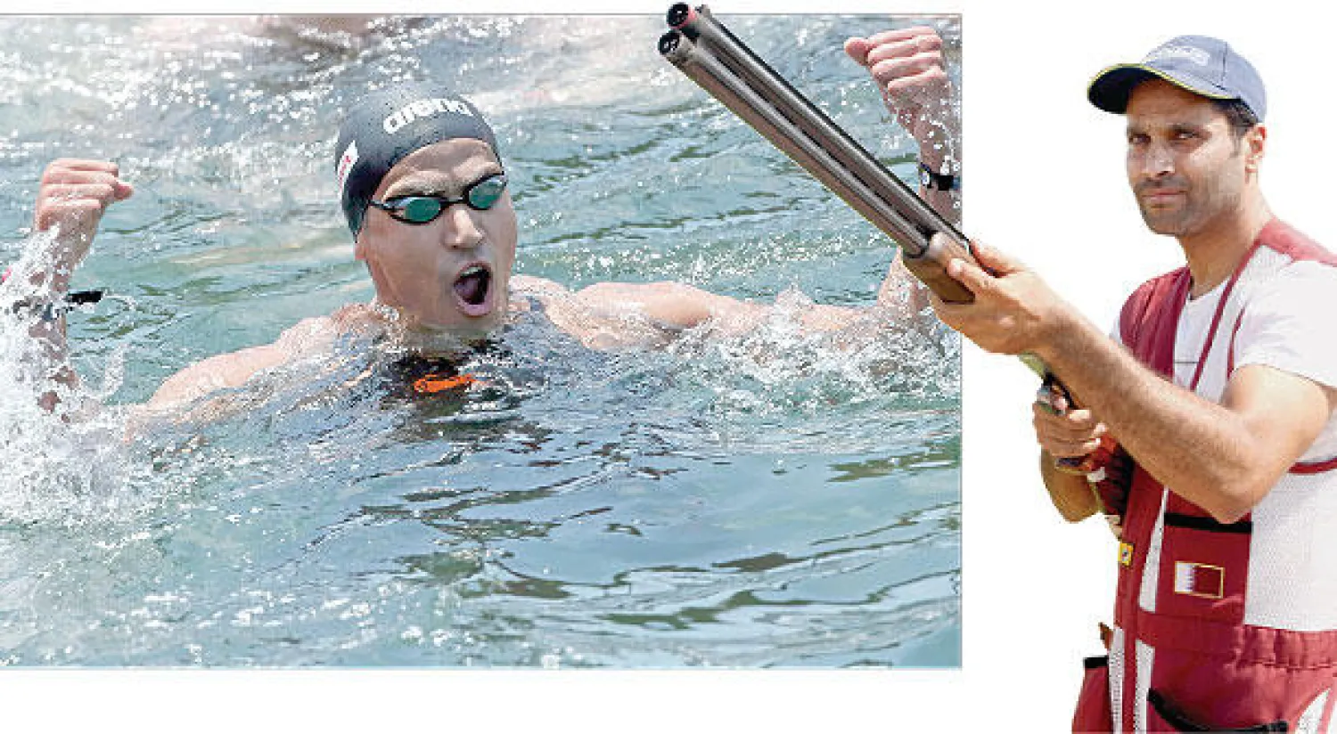 الرامي القطري المتعدد المواهب ناصر العطية  - السباح التونسي أسامة الملولي مرشح لذهبية 1500 متر حرة («الشرق الأوسط»)