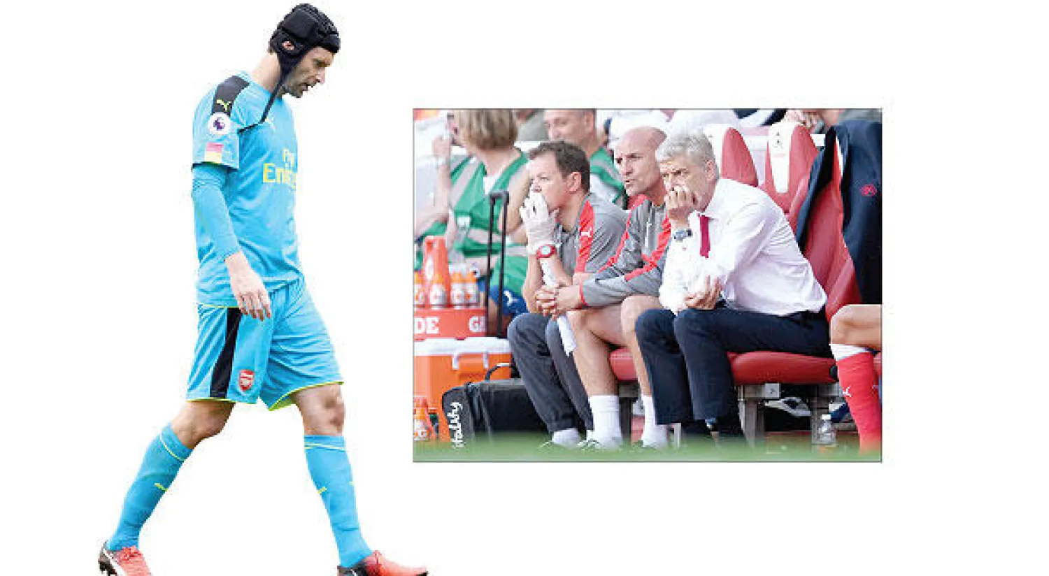 فينغر ما زال متمسكًا بسياسة التقشف رغم خلو خزائنه من البطولات - 4 أهداف هزت شباك بيتر تشيك أمام ليفربول (رويترز)