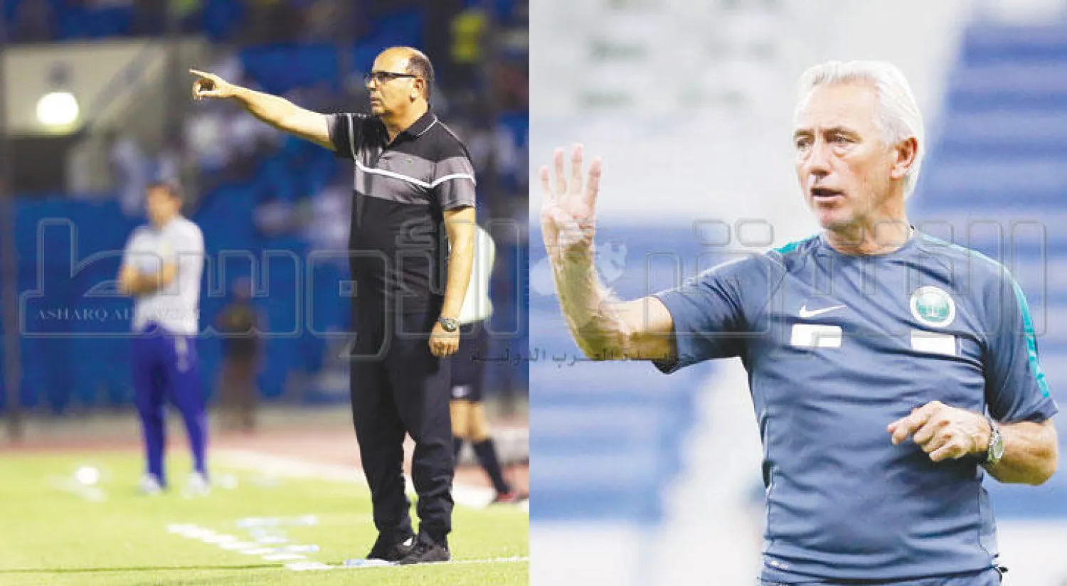 مارفيك خلال قيادته التدريبات (تصوير: علي العريفي)  -  جميل قاسم (تصوير: عبد العزيز النومان)