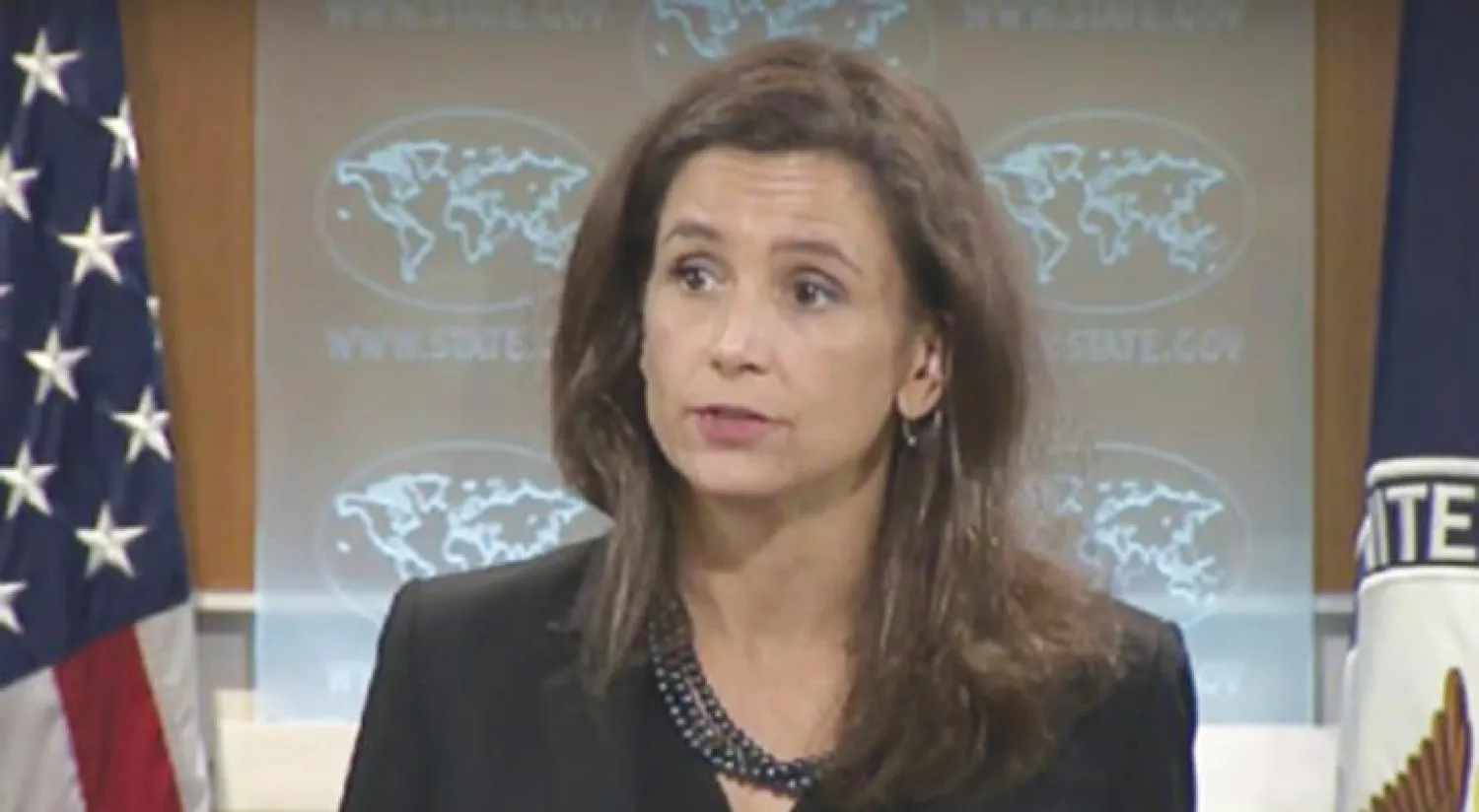 المتحدثة باسم الخارجية الأميركية إليزابيث ترودو (أ.ب)