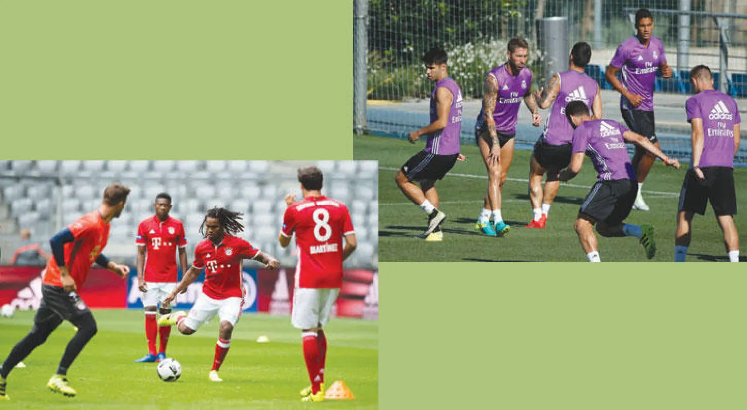 ريـال مدريد يتدرب وعينه على بطولة الدوري التائهة منه منذ 4 سنوات (إ.ب.أ)  -  بايرن ميونيخ يتطلع لمواصلة هيمنته على الكرة الألمانية (إ.ب.أ)