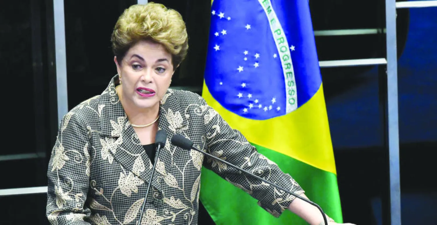 الرئيسة المعزولة ديلما روسيف أمام مجلس الشيوخ للإدلاء بشهادتها في آخر جلسات العزل (برازيليا)