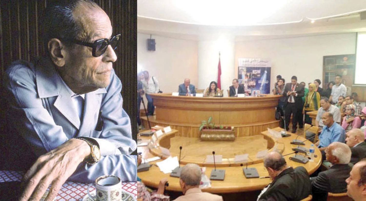 جانب من الندوة الأولى  -  نجيب محفوظ