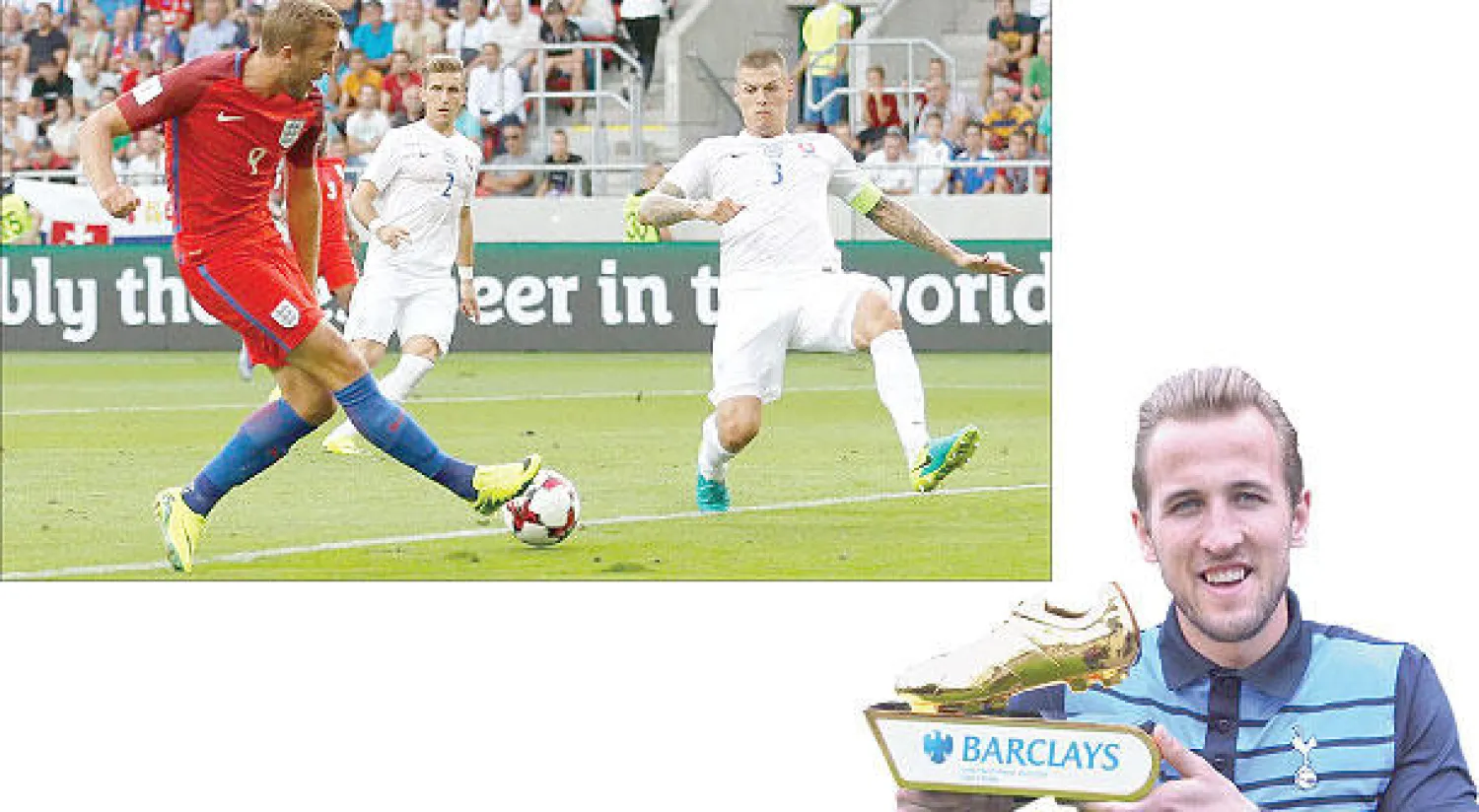 هاري كين وحذاؤه الذهبي - فرصة ذهبية أضاعها كين في مواجهة سلوفاكيا الأحد الماضي («الشرق الأوسط»)