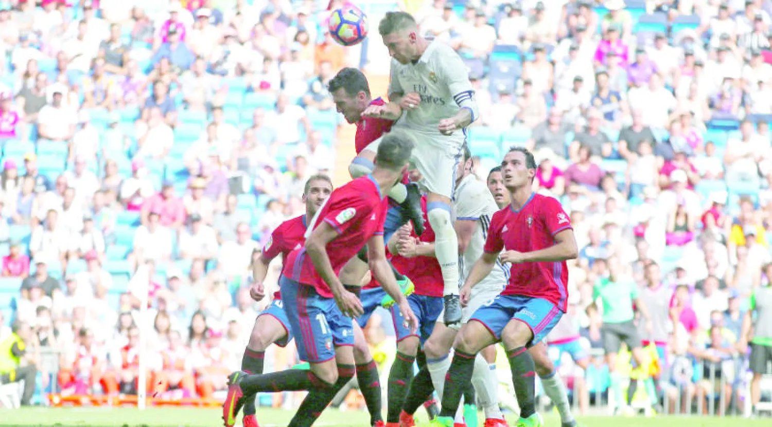 رأسية راموس تعزز تقدم ريال مدريد (رويترز)