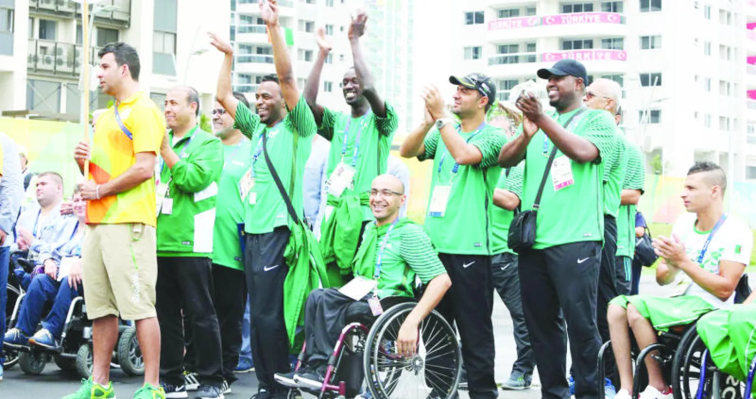 صورة للبعثة السعودية في أولمبياد البرازيل الحالي لذوي الاحتياجات الخاصة («الشرق الأوسط»)