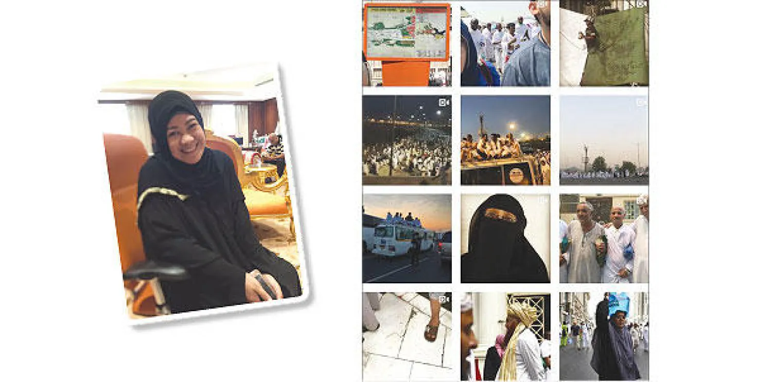 جانب من حساب صحافية «نيويورك تايمز» ضياء حديد في موقع التواصل الاجتماعي «إنستغرام» - حبيبة ساريب أول مذيعة محجبة في التلفزيون الفلبيني («الشرق الأوسط»)