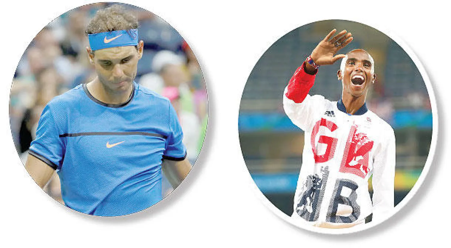 البريطاني فرح مو بطل العدو - نادال نجم التنس  الإسباني (أ.ف.ب)