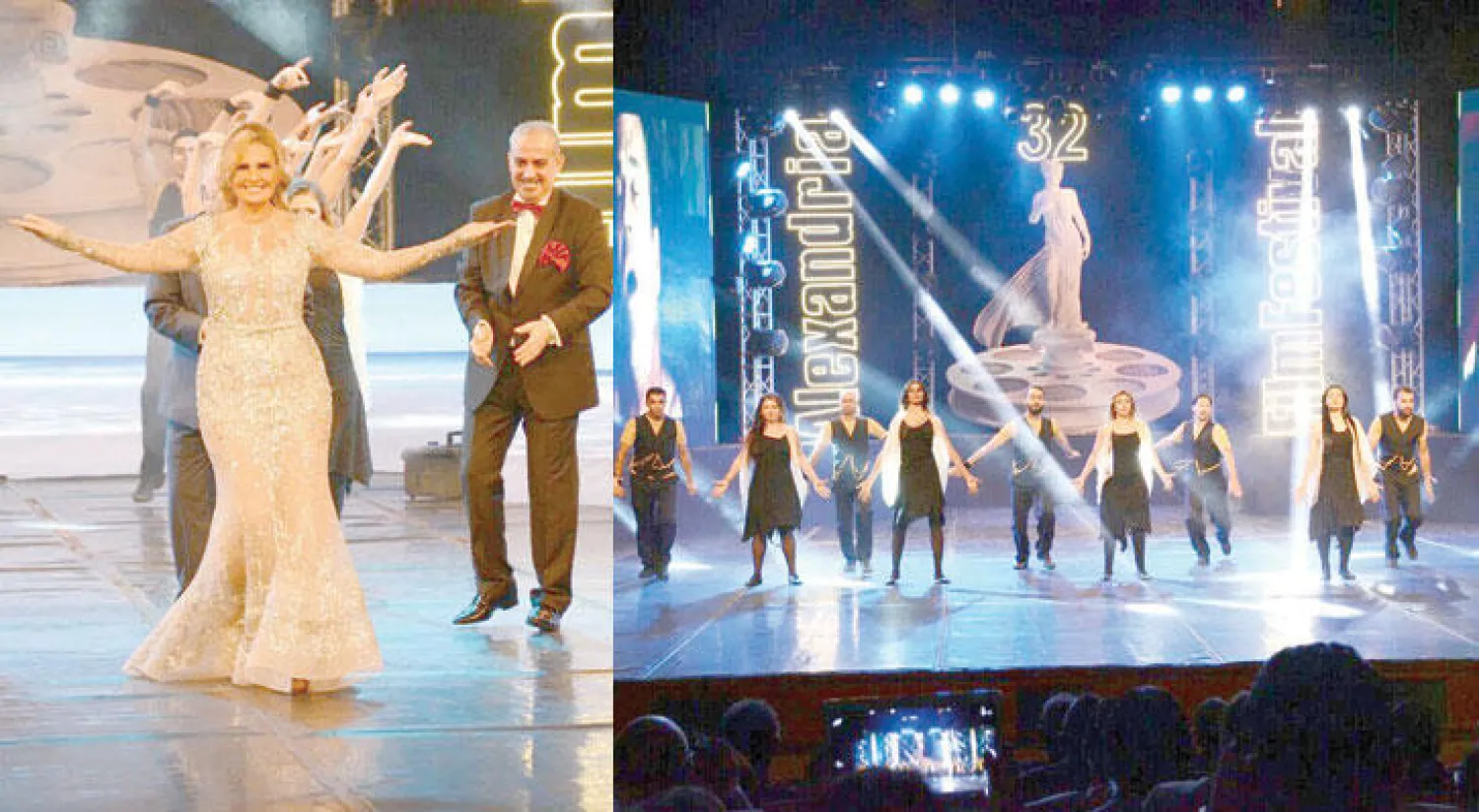 مشهد من حفل الافتتاح  -  الفنانة يسرا ({الشرق الأوسط})