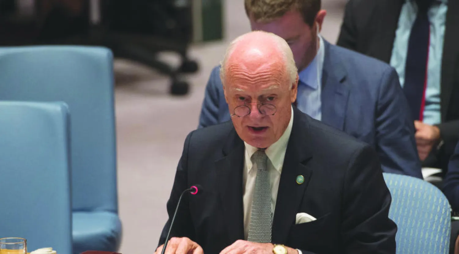 المبعوث الأممي الخاص إلى سوريا ستيفا دي ميستورا في مجلس الأمن