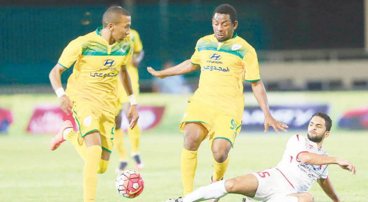 من مباراة للخليج في دوري المحترفين السعودي («الشرق الأوسط»)