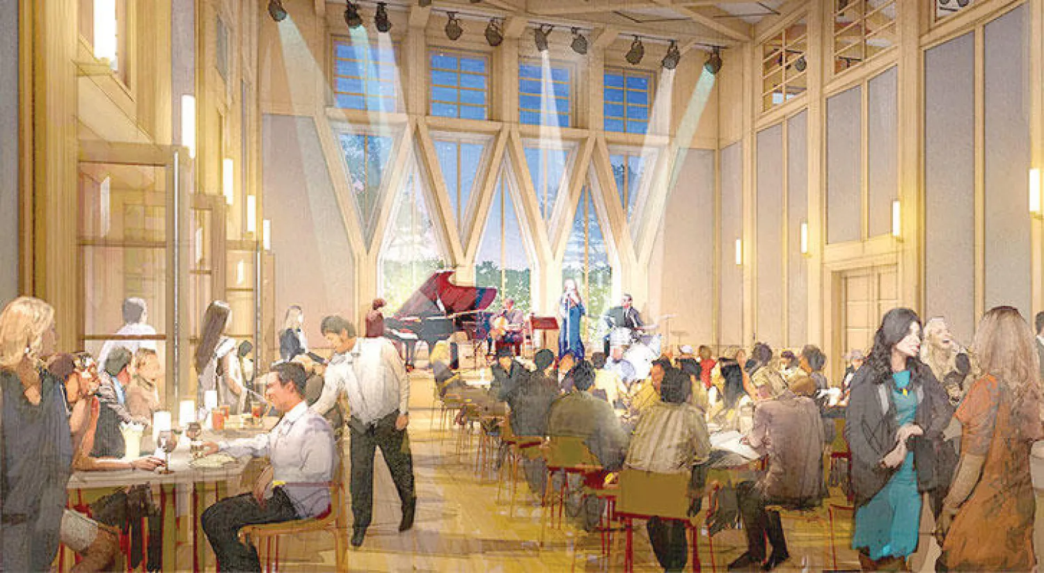 رسم مبدئيان تخييليان لمركز الموسيقى الجديد بسان دييغو